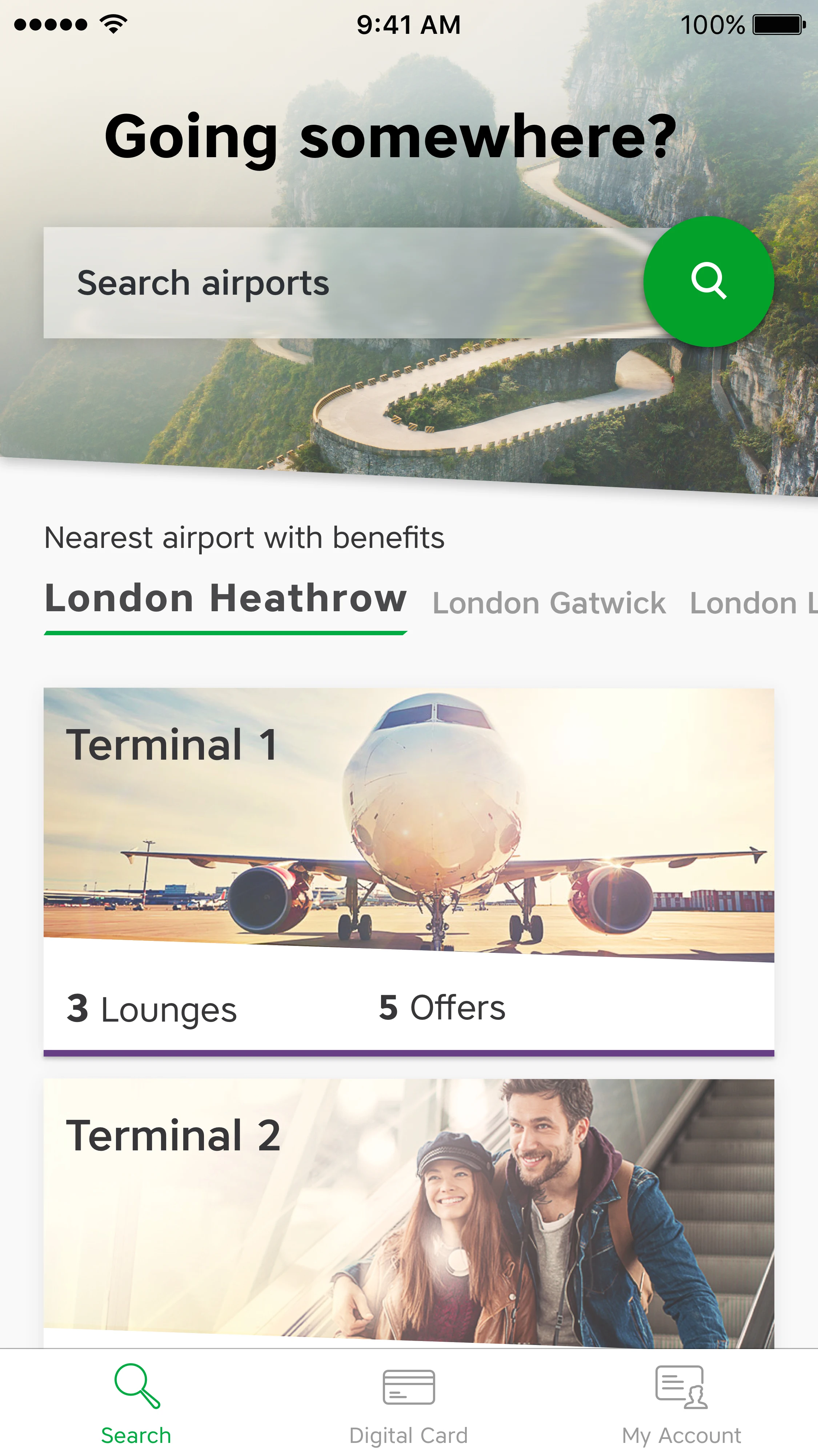 The search-led home-screen direction.