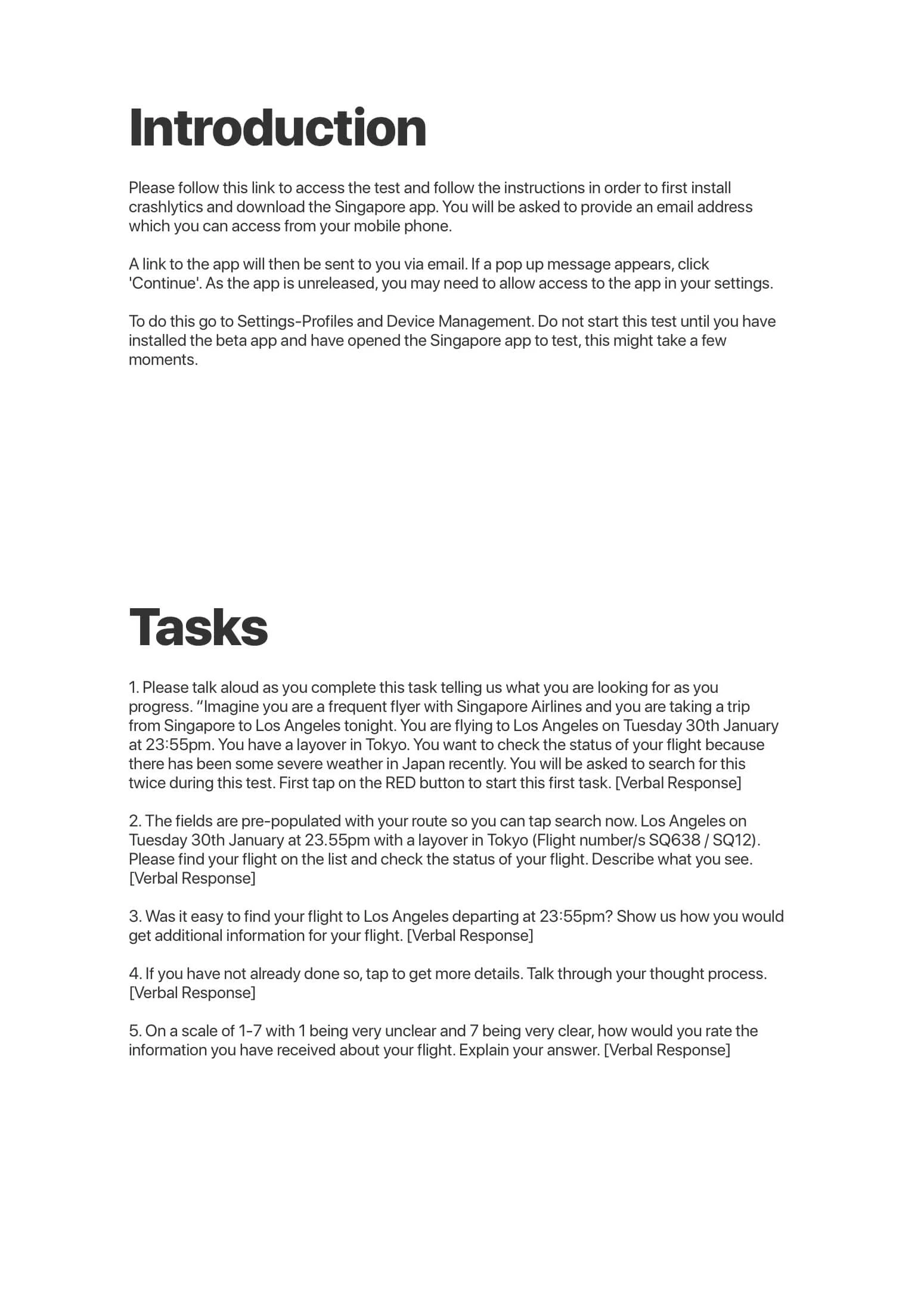 The recovered flight-status test plan.
